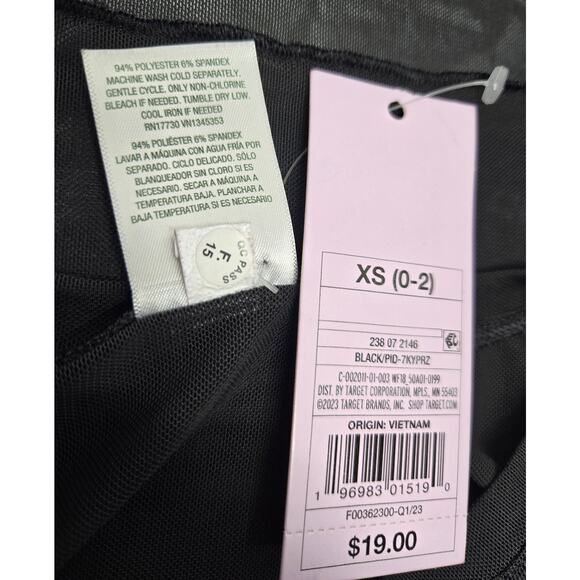 Wild Fable Size: XS (0-2) Black Sheer Mesh Crop Top NWT - Picture 6 of 6